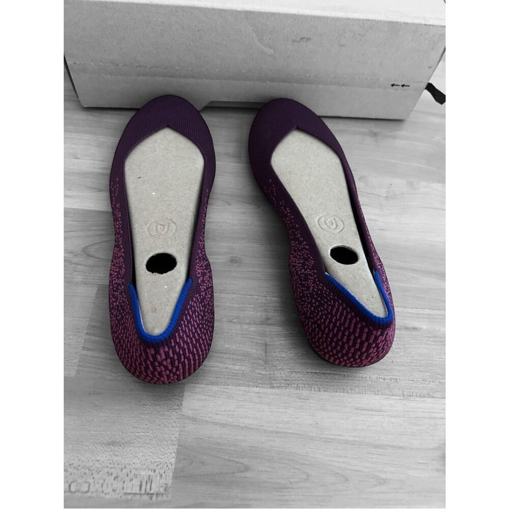 Rothys Fig Python Flat Round Toe Size 6.5 NIB - Picture 3 of 9